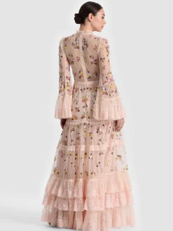 ALLEGRA EMBELLISHED LACE MAXI GOWN