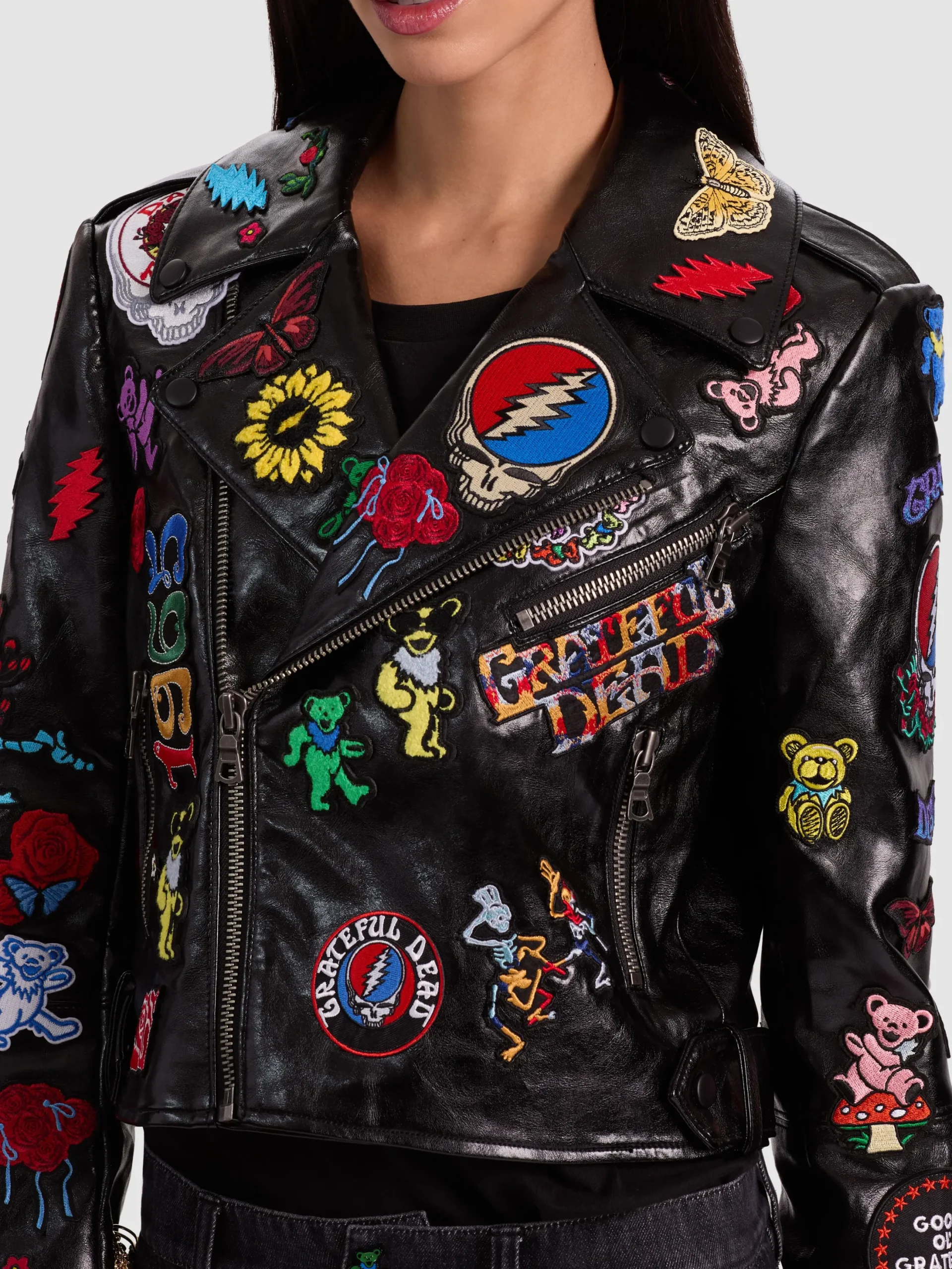 A+O X GRATEFUL DEAD CODY VEGAN MOTO JACKET