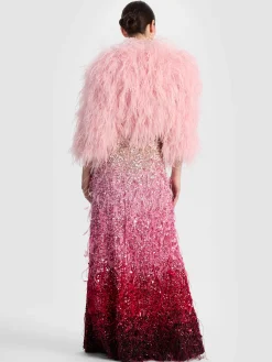 ASHTON FEATHERED SKIRT