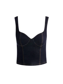 AVA SWEETHEART DENIM BUSTIER