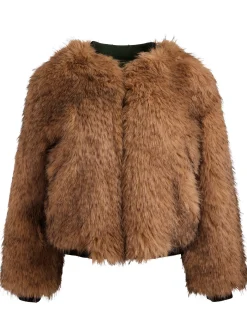 BECKY REVERSIBLE FAUX FUR BOMBER JACKET