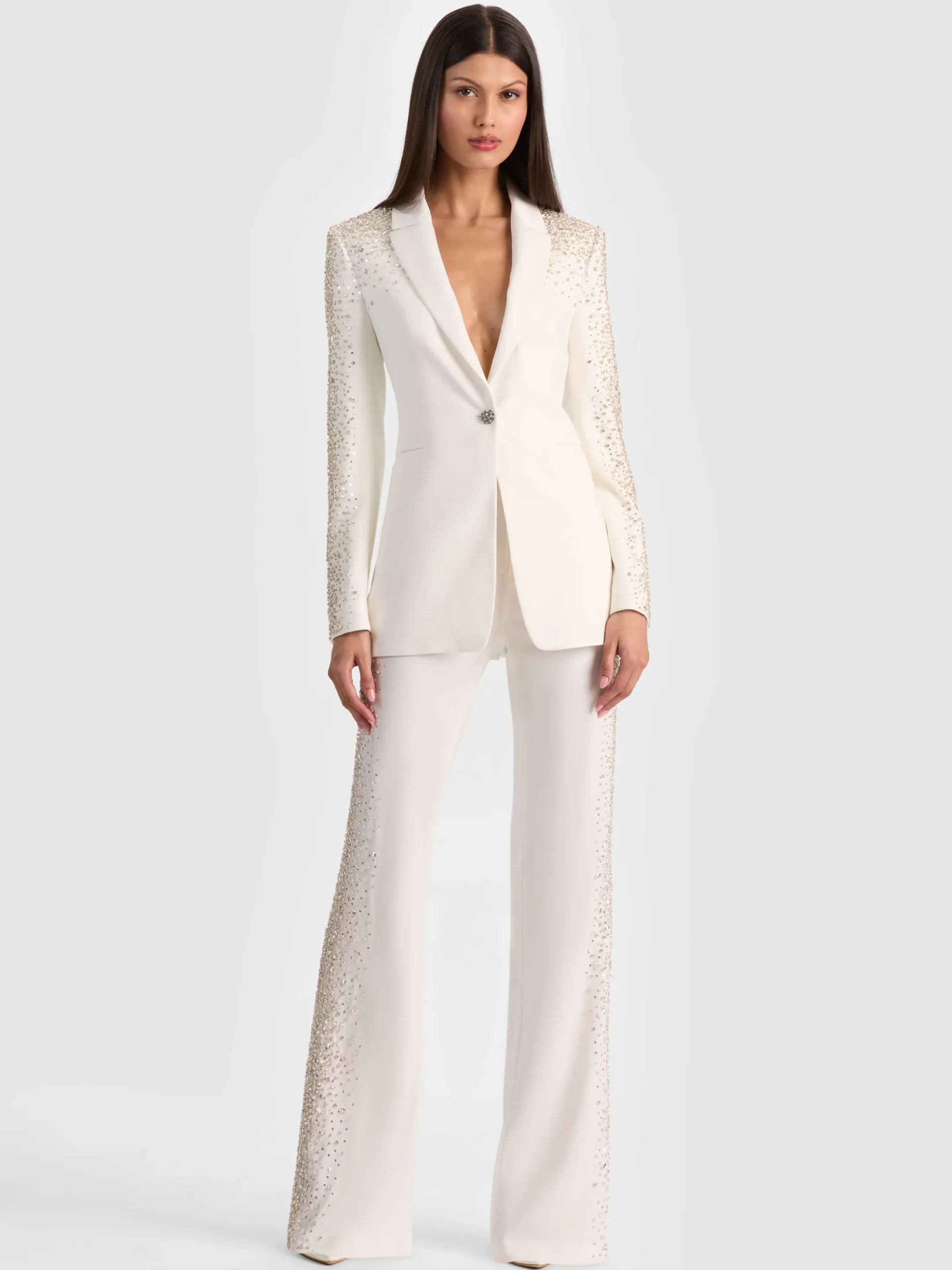 BREANN EMBELLISHED FITTED BLAZER