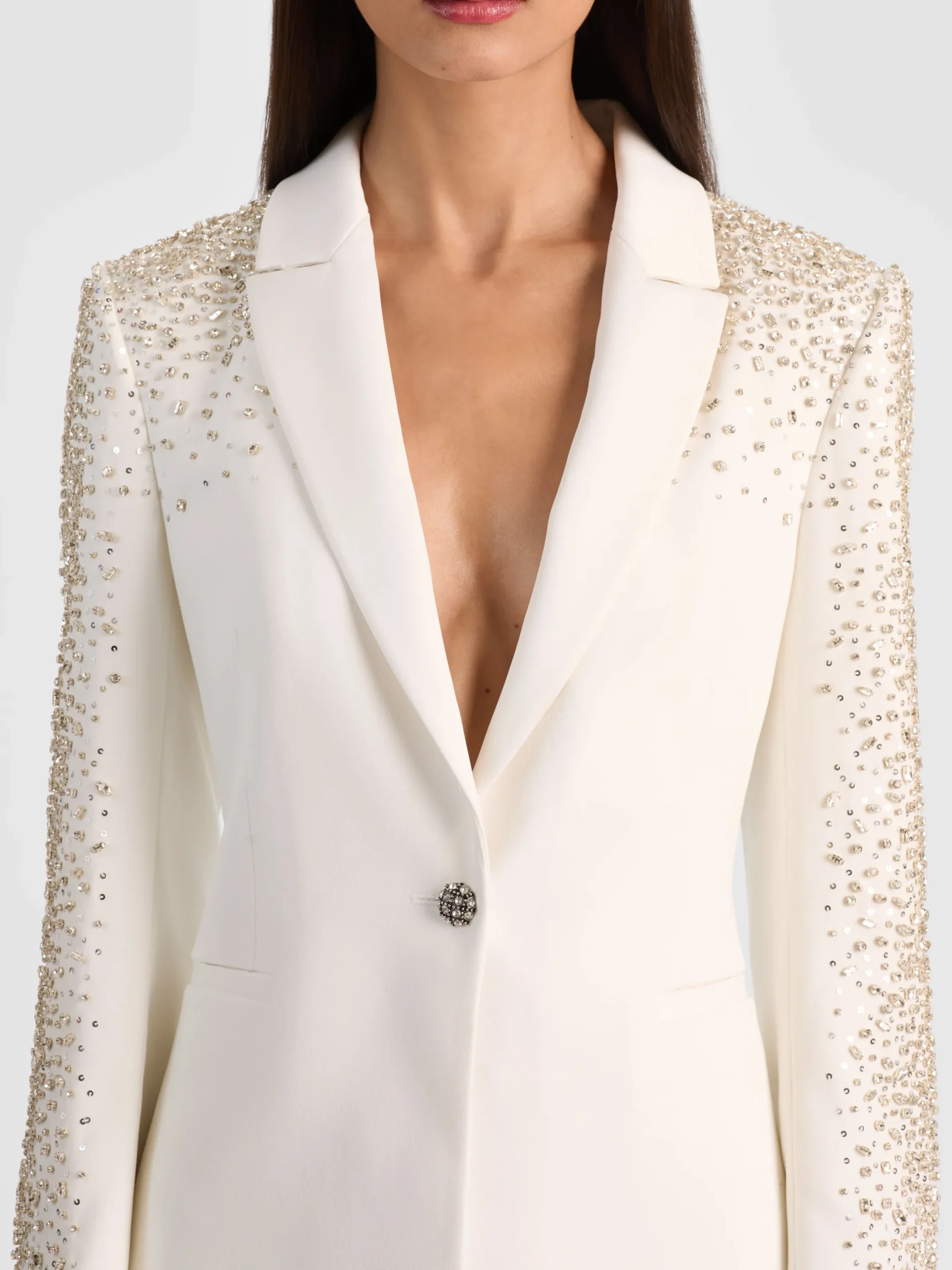 BREANN EMBELLISHED FITTED BLAZER