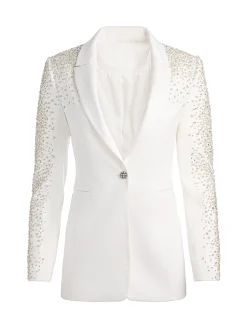 BREANN EMBELLISHED FITTED BLAZER