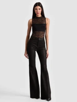BRENT LEATHER BELL PANT