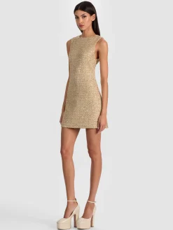 CADE EMBELLISHED TWEED MINI DRESS