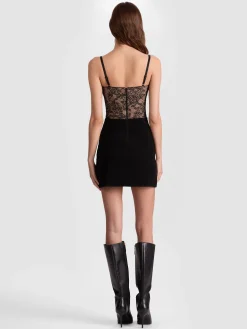 CARLA LACE CORSET MINI DRESS