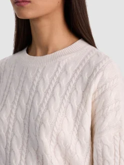 CECILIE CASHMERE CABLEKNIT PULLOVER