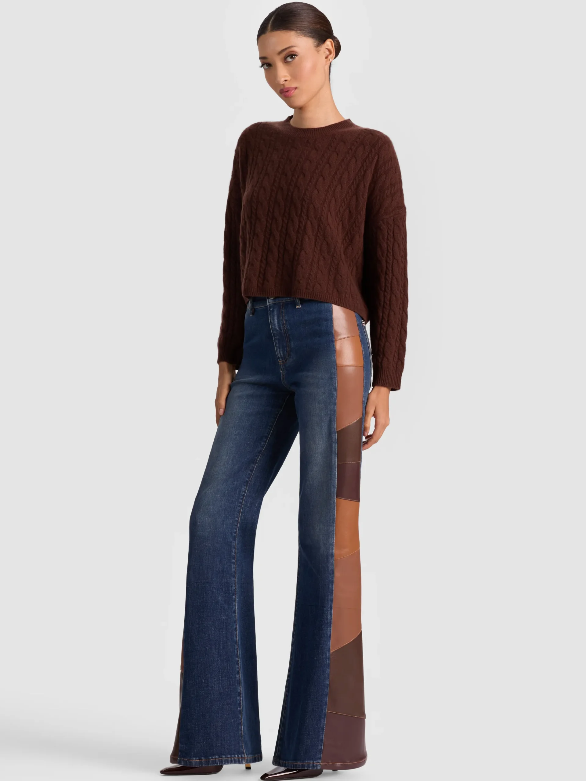 CECILIE CASHMERE CABLEKNIT PULLOVER