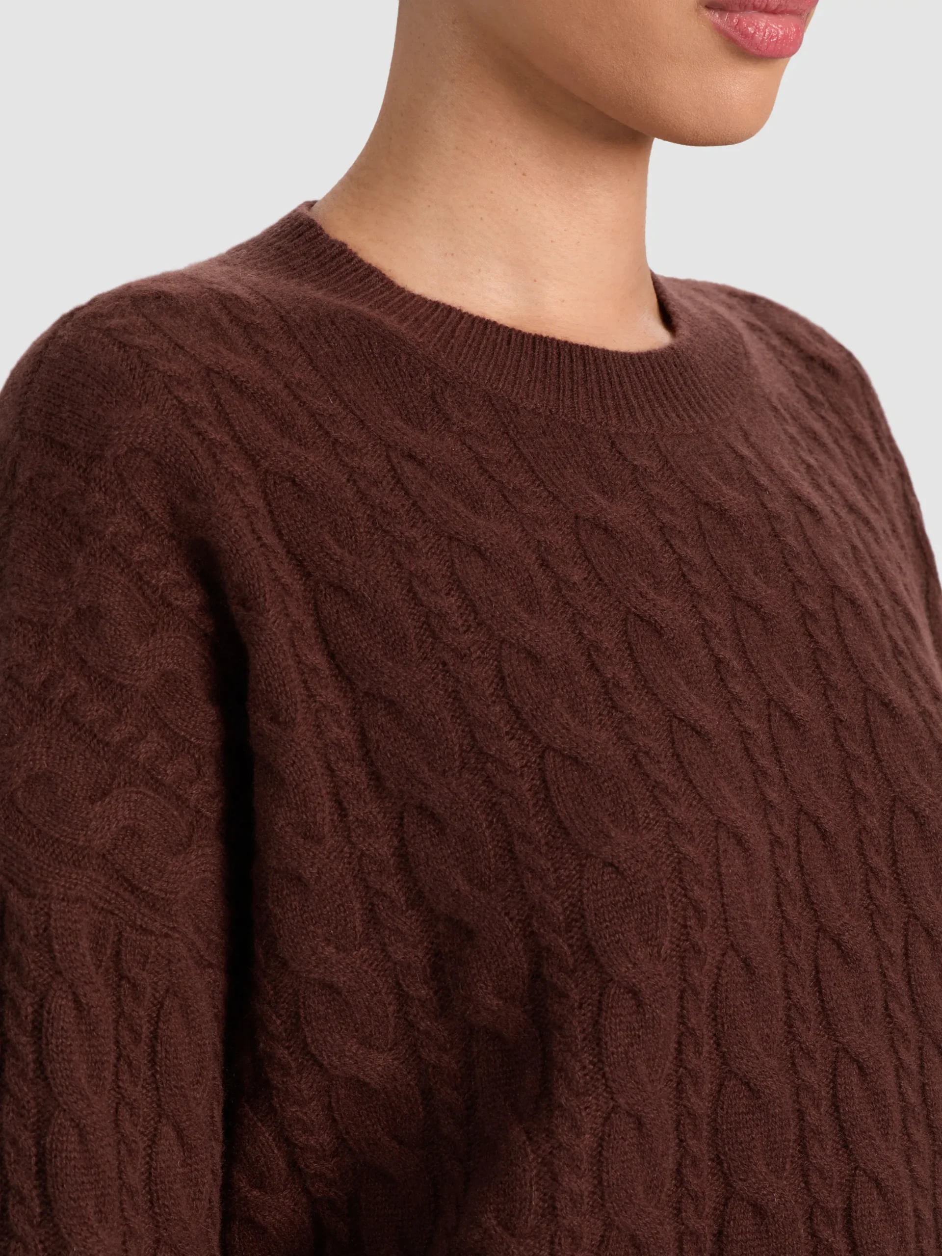 CECILIE CASHMERE CABLEKNIT PULLOVER