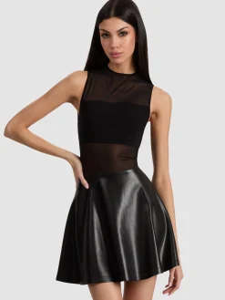 CHARA VEGAN MINI DRESS