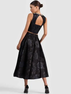 CHERRA EMBELLISHED CROP TOP