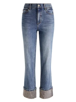 CHIC EMBELLISHED ANKLE JEAN