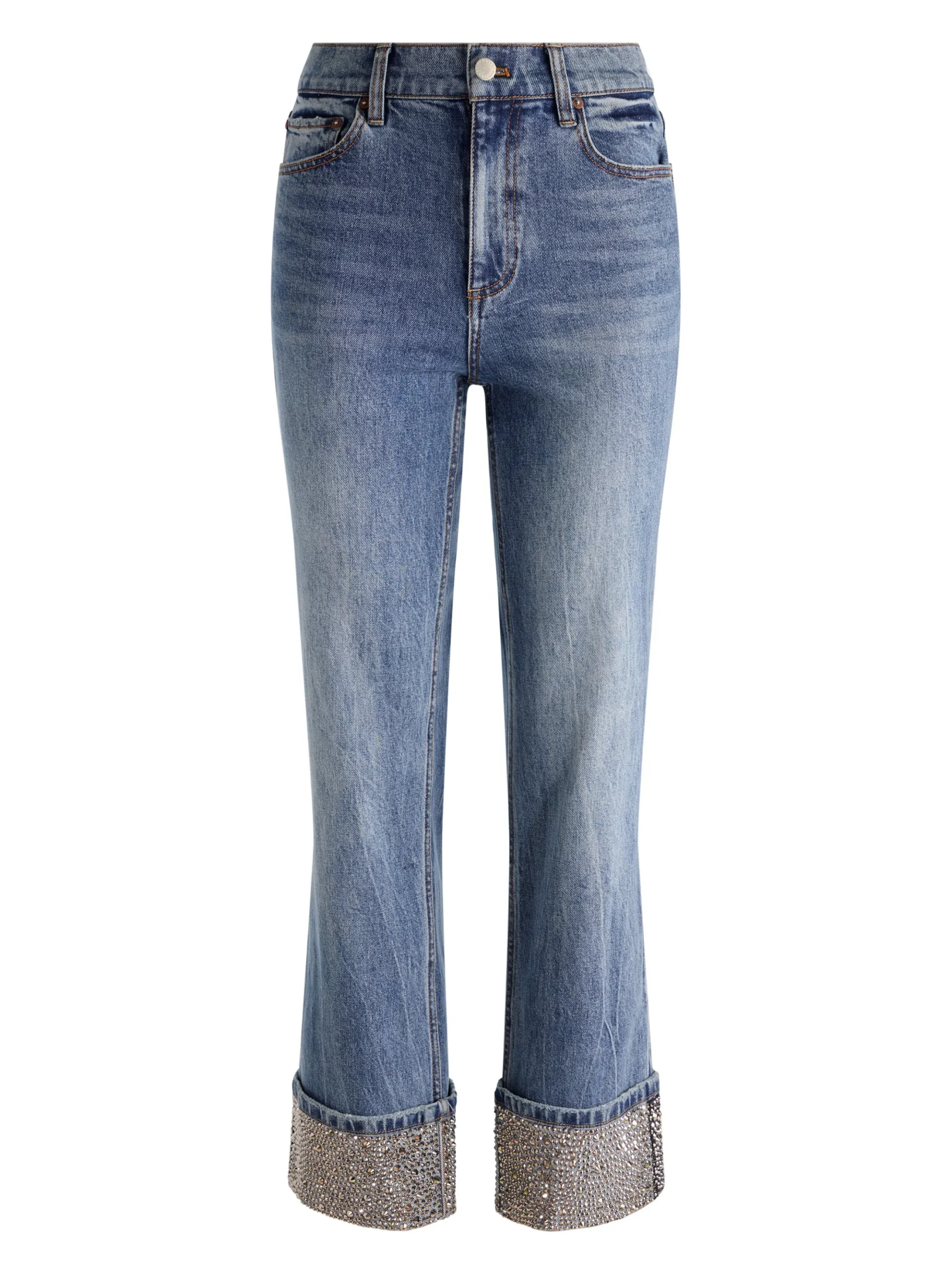 CHIC EMBELLISHED ANKLE JEAN