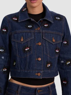 CHLOE EMBELLISHED DENIM JACKET