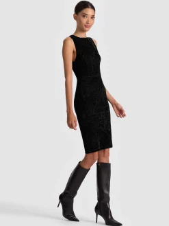 DELORA SUEDE MIDI DRESS