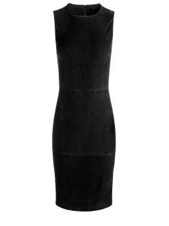 DELORA SUEDE MIDI DRESS