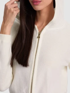DOLLIE CASHMERE ZIP-UP HOODIE