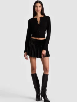 DOLLIE FAUX FUR CUFF CARDIGAN