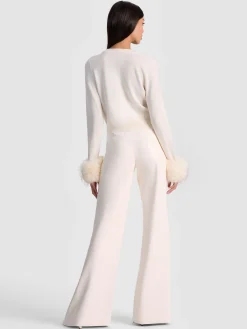 DOLLIE FAUX FUR CUFF CARDIGAN