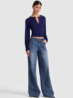 DOLLIE FAUX FUR CUFF CARDIGAN