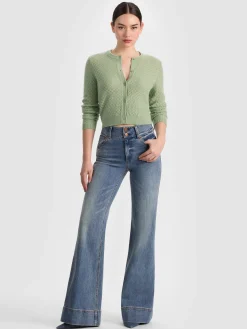 DOLLIE POINTELLE CASHMERE CARDIGAN