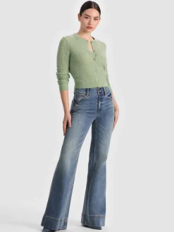 DOLLIE POINTELLE CASHMERE CARDIGAN