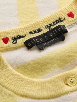 DOLLIE STRIPED CASHMERE CARDIGAN