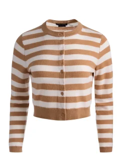 DOLLIE STRIPED CASHMERE CARDIGAN