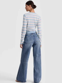 DOLLIE STRIPED CASHMERE CARDIGAN