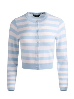 DOLLIE STRIPED CASHMERE CARDIGAN