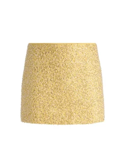 ECENIA EMBELLISHED TWEED MINI SKIRT