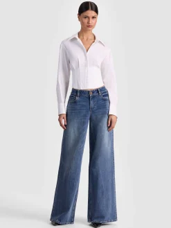 EDIE CORSET BUTTON DOWN