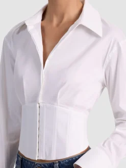 EDIE CORSET BUTTON DOWN