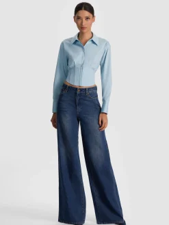 EDIE CORSET BUTTON DOWN