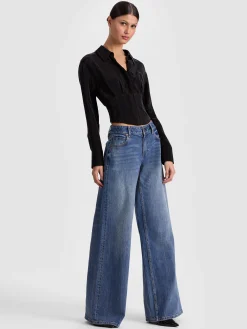 EDIE SEAMED CORSET BUTTON DOWN