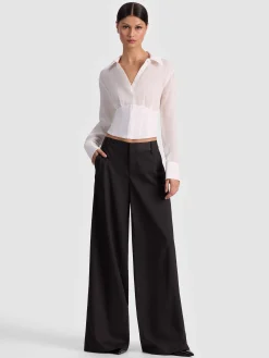 EDIE SEAMED CORSET BUTTON DOWN