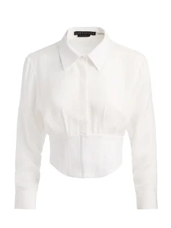 EDIE SEAMED CORSET BUTTON DOWN