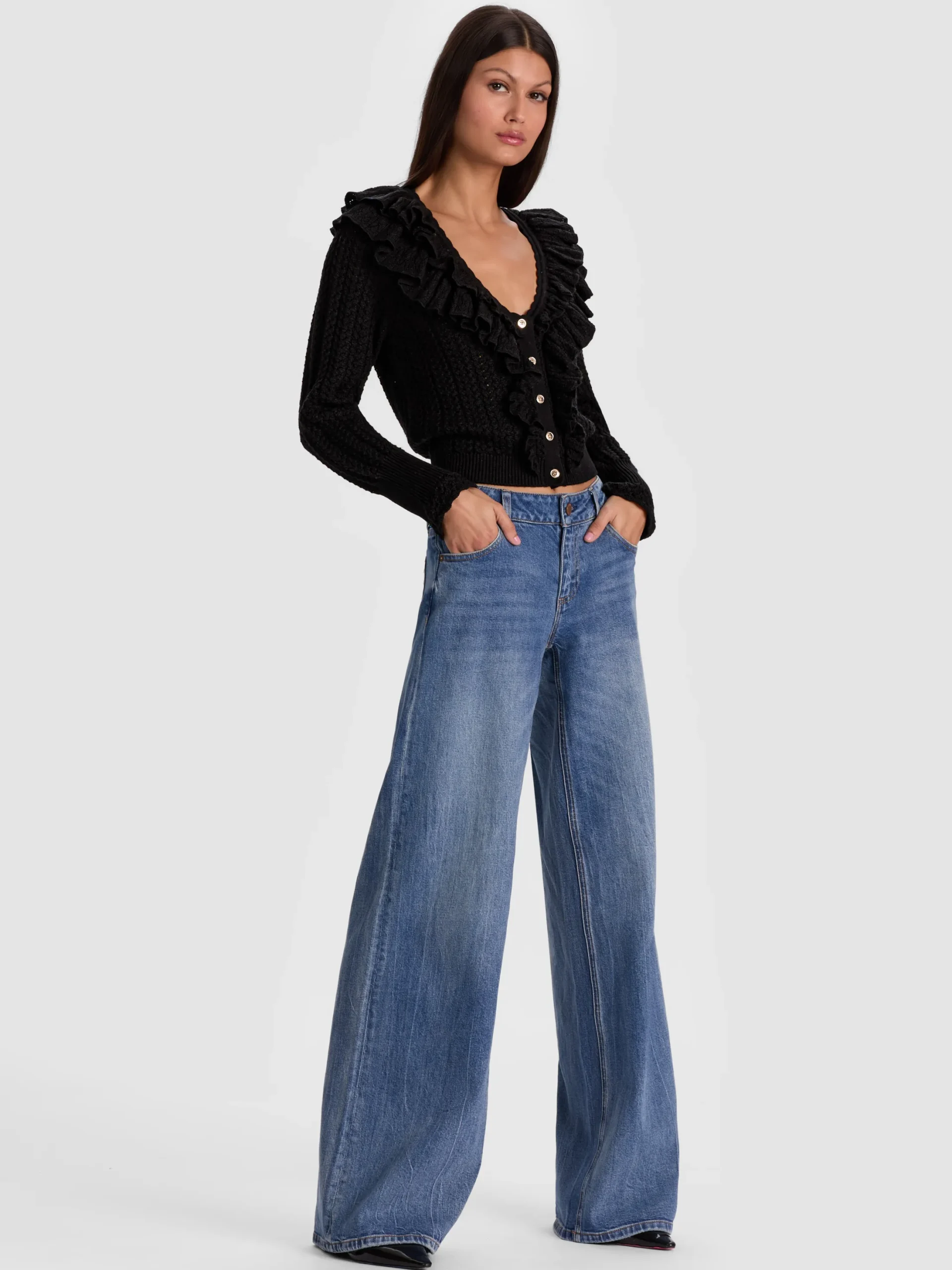 EILEEN RUFFLE CARDIGAN