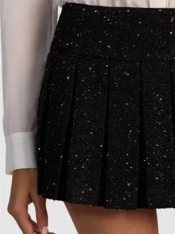 EMILIE EMBELLISHED TWEED MINI SKORT