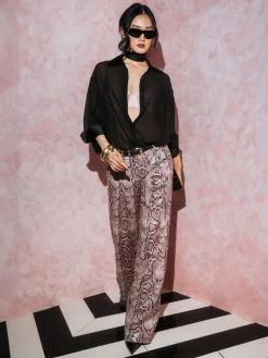 ERIC VEGAN SNAKESKIN PANT