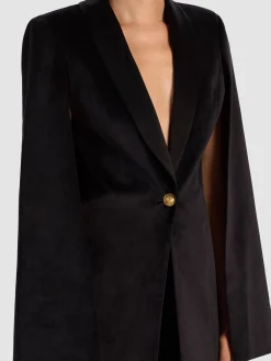 ESTHER VELVET CAPE BLAZER