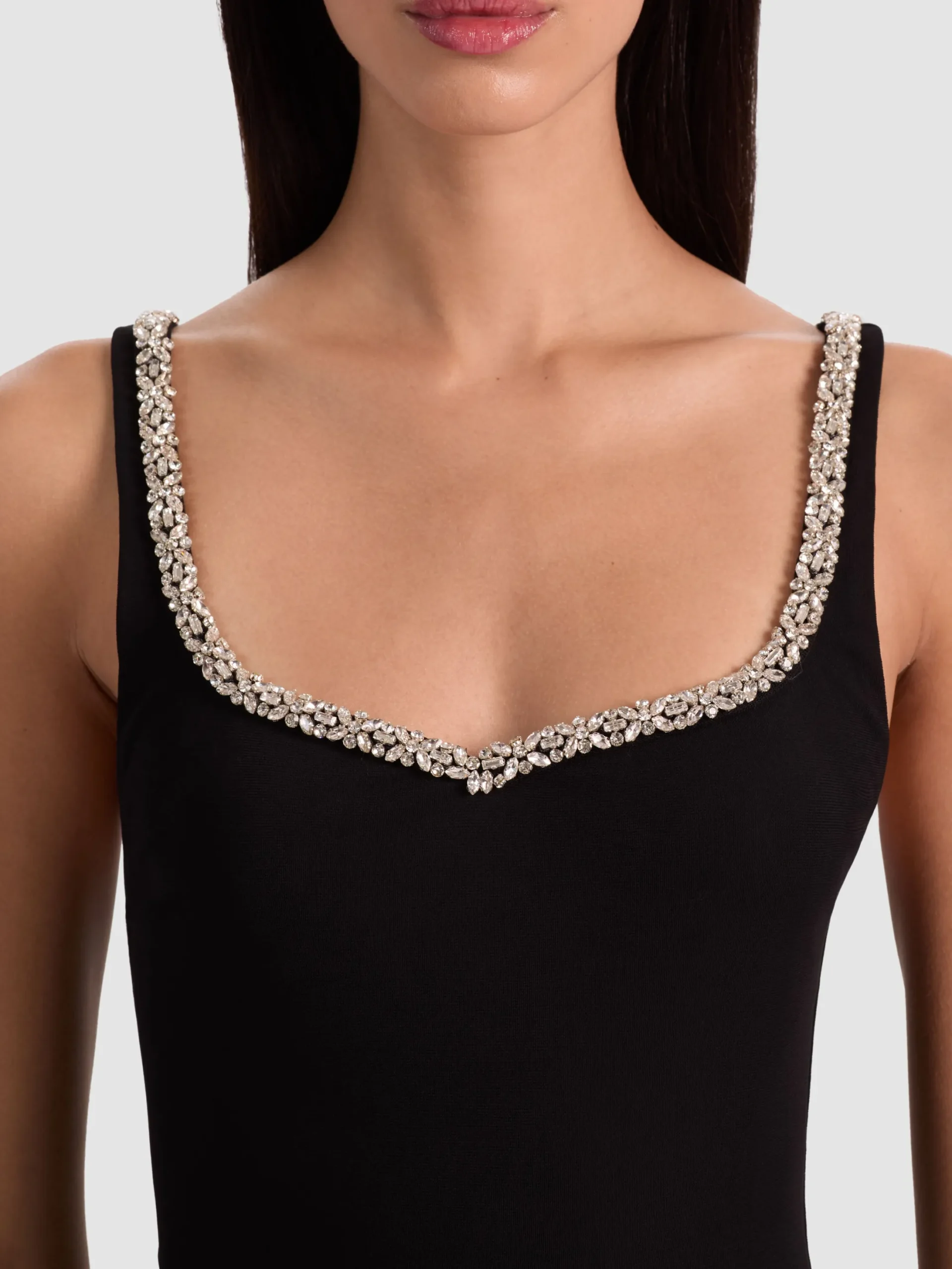 EVE EMBELLISHED TRIM MINI DRESS