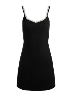 EVE EMBELLISHED TRIM MINI DRESS