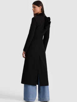 FAIE SLIM RUFFLE MAXI BLAZER