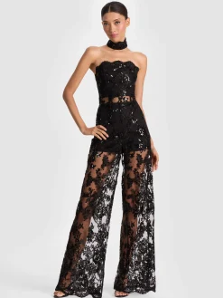 GEORGIE EMBELLISHED LACE JUMPSUIT