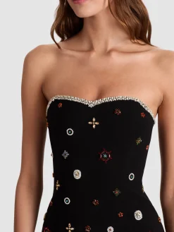 IVA EMBELLISHED MINI DRESS