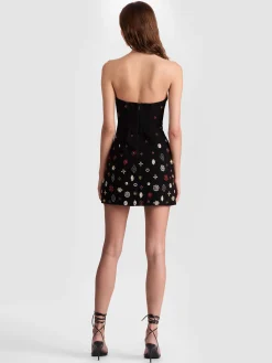 IVA EMBELLISHED MINI DRESS