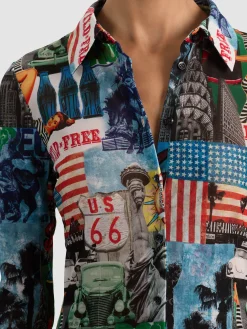 JADE MESH BUTTON DOWN