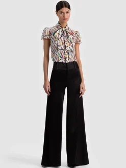 JEANNIE STACEFACE SILK BLOUSE